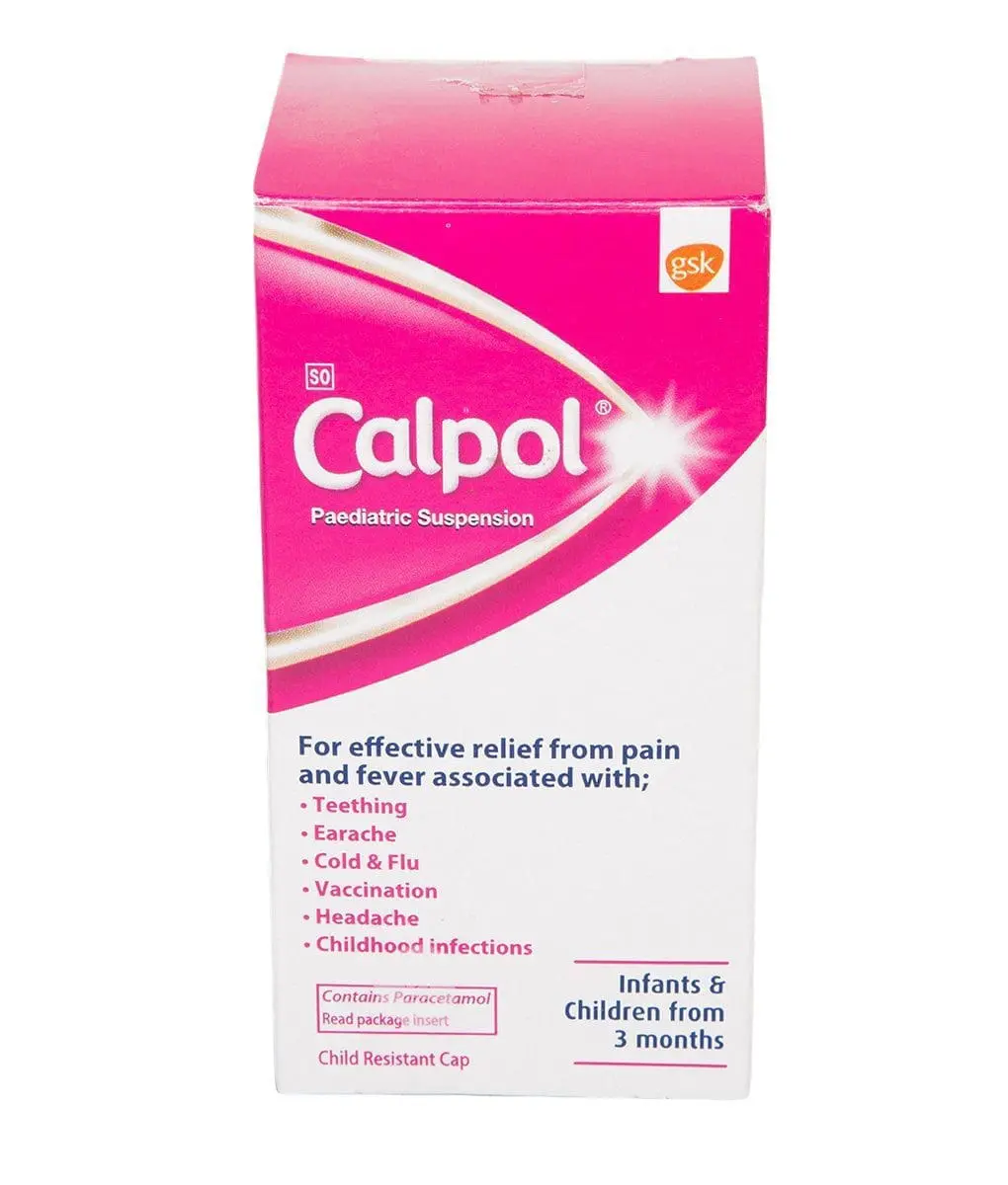 Calpol Paediatric Suspension 100ml - Paracetamol for Infants & Children